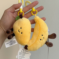 Jouets en peluche créatifs en forme de fruits (pomme, banane, fraise), mignons animaux en peluche doux pour machine à griffes