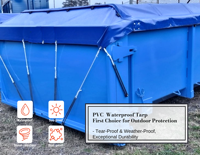 Bâche en PVC standard WeatherGuard avec œillets en laiton, personnalisable, imperméable, pour camion, remorque, sac, résistante, ignifuge