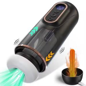 Мужская мастурбационная чашка с телескопическим движением, подогревом и функцией всасывания, имитирующая вагину, секс-машина, игрушка для взрослых, вибратор-дилдо для мужчин - Product Image 1