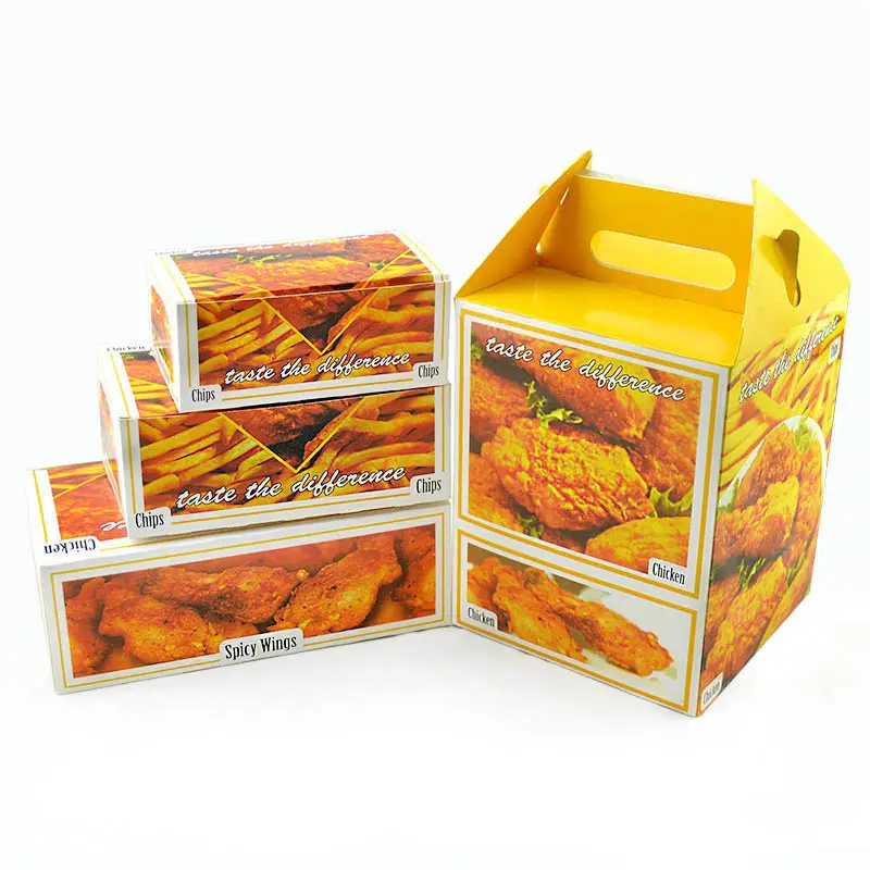 OEM Factory Direct Sales Chicken and Chips Fast Food Take Away Paper Box