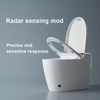 Tarpul une pièce moderne automatique sanitaire intelligent en céramique cuvette de toilette forme allongée monté au sol siège chauffant à distance