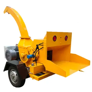 Small industrial automatic feeding drum tree branch wood chipper sale electric wood shredder machine for paper mill