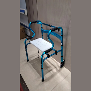 Idoso permanente <span class=keywords><strong>Walker</strong></span> & Rollator deficientes reabilitação Walking Aid com apertos de mão confortáveis para os idosos - Product Image 6