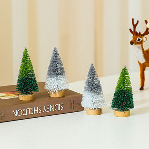 Miniature cedar <b>tree</b> ornament, desktop two-tone <b>Christmas</b> <b>tree</b> decoration, craft, <b>Christmas</b> gift, home decoration. - Product Image 3