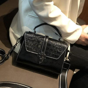 Sac à bandoulière pour femme en cuir motif crocodile haut de gamme, sac à main décontracté en cuir de vachette, sac cosmétique tendance pour filles - Product Image 1