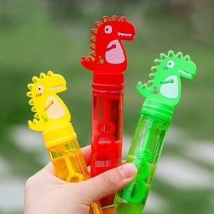 Juguetes de exterior: Bonito set de varitas de burbujas de plástico con forma de conejo, juguete de mano para niños, varita de agua con diseño de animal de dibujos animados (pato amarillo) - Product Image 5