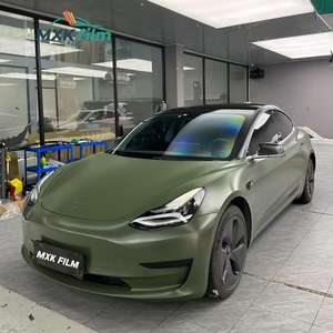 Rouleaux de film PET pour voiture, couleur <span class=keywords><strong>vert</strong></span> militaire <span class=keywords><strong>mat</strong></span>, effet carbone <span class=keywords><strong>vert</strong></span>, vinyle satiné anti-rayures, pour <span class=keywords><strong>covering</strong></span> automobile - Product Image 1