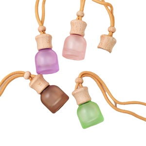 Colorful 10ml Empty Frost Glass Luxury <b>Car</b> Hanging <b>Diffuser</b> Bottle - Product Image 1
