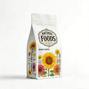 Bolsa de Papel Kraft con Cierre Hermético, Impresa Personalizada, Reciclable, para Envasado de Alimentos, Granos y Snacks - Product Image 1