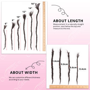 <span class=keywords><strong>Indian</strong></span> Remy Crochet Dreads Locks Natürliches menschliches Haar Strukturierte Dreadlocks Extensions Locs Haar verlängerung - Product Image 4