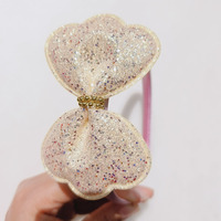 Pince à cheveux princesse mignon grand arc pour enfants nouveau bandeau à paillettes arc accessoire de conception tridimensionnelle épingle à cheveux pour cheveux errants