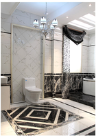 Meilleur prix fournisseur Carrelage en céramique émaillée vitrifiée pour sol, motif fleur blanche, 600x600