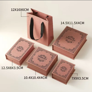 Boîte <span class=keywords><strong>à</strong></span> bijoux en carton recyclable style livre Cuckoo avec ruban pour bagues, boucles d'oreilles, bracelets, cadre photo, bougies, cadeaux - Product Image 4