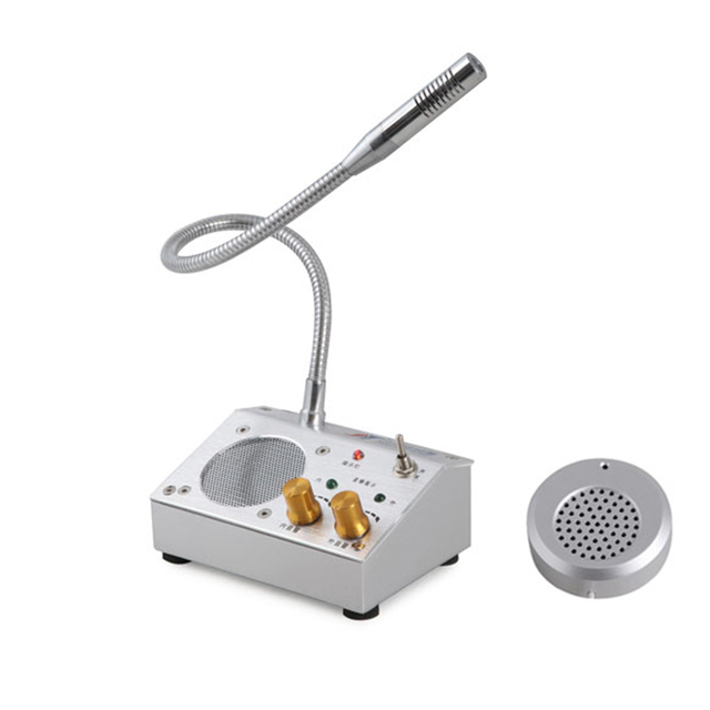 KNDJ-1 Full Duplex Microphone Talk Intercom System Anti-Interference Dual-Way Communication for Glass Bank Telecommunications