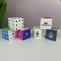 Cadeau publicitaire personnalisé avec impression UV, logo, cube magique rotatif en plastique 3x3, 5,7 cm, jouet de puzzle rapide