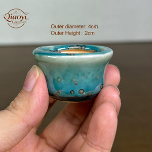 Mini pots à fleurs en porcelaine créative Yixing, forme naturelle, surface émaillée cuite au four, écologiques, durables, jardinière - Product Image 3