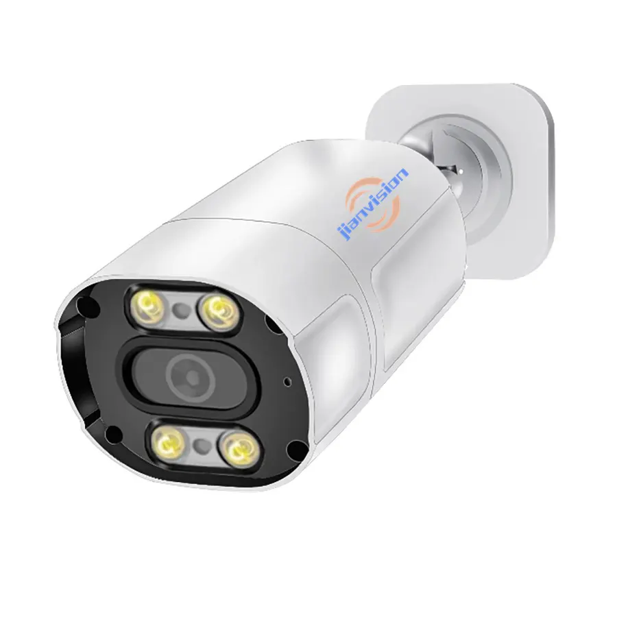 Jianvision POE ağ gözetim metal konut 3.6mm tam renkli uhd 5 mp güvenlik kapalı ip kamera dahili ses