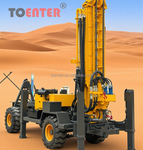 Trivella Portatile su Ruote per Pozzi d'Acqua, Profondità 260m, Motore Diesel 8T con Martello DTH e Pompa Fango per Perforazione su Roccia Dura - Product Image 1