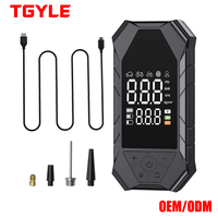 Gonfleur sans fil multi-mode à commutation libre avec double écran LED, affichage ABS 12V, lumière d'urgence, moniteur de pression des pneus, gonflage rapide