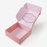 Boîtes d'expédition pliables en carton ondulé avec logo personnalisé en relief, doublées d'éponge, pour cosmétiques, soins de la peau, chaussettes, envoi postal