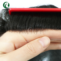 Cheveux Nature Toupee Ominilace Lace Front With Skin Rest 100% Indian Remy Hair Replacement for Men Old Men