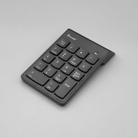 Keypad Numerik Nirkabel Mini Portabel KCW-003 2.4G 18-Tombol Antarmuka USB Baterai AAA Plug&Play Desain Gunting Terbaru Laris Terjual