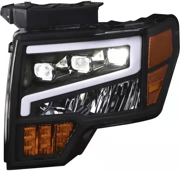 For 2009 2010 2011 2012 2013 2014 Ford F150 Pick Up Full LED Headlights Headlamp Black
