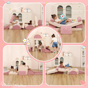 Children's <b>Folding</b> Play <b>Sofa</b> Foam Cushion Set For Indoor Home Use Age 2 4 Years Unisex - Product Image 3
