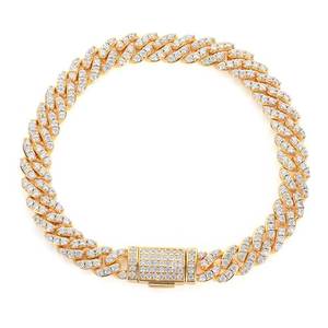 Factory Wholesale S925 Silver Hip Hop Moissanite Cuban <b>Bracelets</b> Pass Diamond Tester Bling Iced Out Custom Supplier Jewelry - Product Image 1