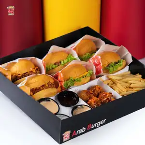 Take Away Food Grade Hot Dog French Fried Chicken Carton Burger Box Fried Chicken Wing Boxes With Logo , Burger Food Packaging