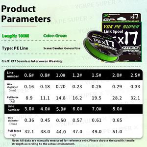 Mise à niveau X17 Special PE Fishing Line Smooth Long Cast pour l'ancrage en eau douce et en mer Hercules Anchor Fish - Product Image 5