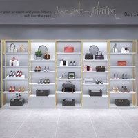 Marque moderne à talons hauts chaussures pour femmes sac à main présentoirs conception personnalisée pour la décoration de centre commercial