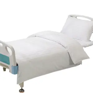 Hôpital maison de soins infirmiers lit de salle médicale trois pièces épaissi blanc Polyester coton clinique centre de santé feuille housse de couette