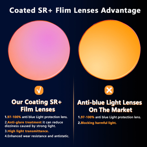 Nouveau Offre Spéciale haute qualité métal cadre HH H9 H8 Orange rouge jaune lentille optique cadre unisexe Double pont Anti lumière bleue lunettes - Product Image 5