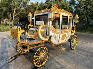 Calèche Électrique Écologique pour Chevaux, Calèche Princesse Douce et Rêveuse, Calèche Royale à Châssis Renforcé pour Zones Scéniques Écologiques - Product Image 5