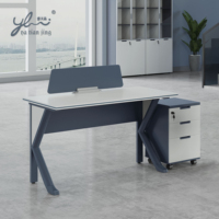Scrivania Direzionale in Legno Laminato di Alta Qualità, Postazione di Lavoro per Ufficio, Arredamento per Ufficio
