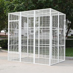 OEM White Huge Square Tube Iron Paint Foldable Modern Bird Cage for <strong>Parrots</strong> Living House <strong>Aviaries</strong> All Seasons KWS Brand - Product Image 1