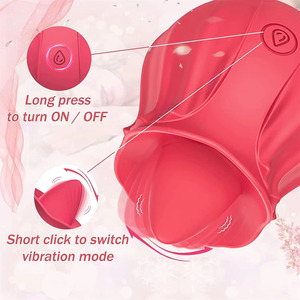 Vibrador de Huevo Rosa para Mujeres, 10 Frecuencias, Silicona, Vibrador con Lengua, Masajeador Clitoral, Silencioso, para Adultos - Product Image 4
