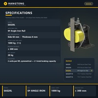 Dispositif de sécurité anti-chute pour monte-charge SAS20S, rail de guidage en tube d'acier 76, équipement de sécurité instantané 1000 kg, palan de levage de matériaux, garantie 1 an