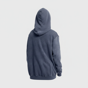 เสื้อฮู้ดซักกรดแบบลำลองสำหรับผู้ชายผ้าฟลีซผ้าฝ้ายแบบพอดีตัว100% สีทึบฤดูหนาว - Product Image 1