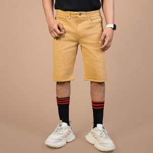 Regular Fit Breathable Quick Dry Eco-Friendly 100% Cotton Solid Men <b>Jeans</b> <b>Shorts</b> Mid <b>Waist</b> <b>High</b> Street Classic Style Daily Use - Product Image 4
