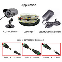 Bloque de terminales de luz LED 5,5*2,1 MM enchufe Jack adaptador conector macho y hembra DC enchufe de alimentación para cámara CCTV