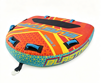 Tube gonflable de sport nautique durable pour 2 personnes, remorquable par bateau, pour divertissement en mer et en lac