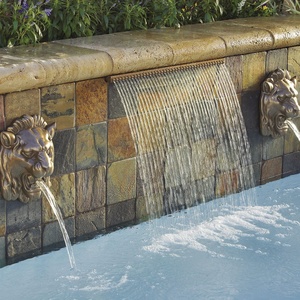 Cascadas de Pared para Piscina de Jardín de Acero Inoxidable Water Faery, Decoración de Agua Moderna para Exteriores con Cambio de Color LED, Grosor de 1.5 mm - Product Image 2