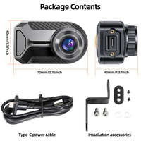 Caméra de tableau de bord pour moto Grandnavi 2K Mini, étanche, enregistreur vidéo pour moto, DVR pour la conduite à vélo