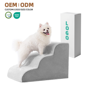 Zachte Traagschuim Hondentrap Hulp Om Hondenkattenhelling Te Beklimmen Voor Trappen Hondentrede Met Wasbare Waterdichte Hoes - Product Image 1