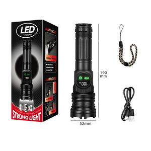 Lampe torche LED portable personnalisée haute puissance avec zoom, corps en alliage d'aluminium multifonctionnel pour le camping, source <span class=keywords><strong>de</strong></span> lumière la plus brillante, USB - Product Image 6