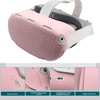 Super septembre-Ensemble de housses en silicone souple pour Meta/Oculus Quest 2 VR Face Pad Cover Controller Case