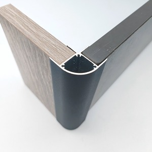 Aluminum Alloy <b>Corner</b> <b>Protector</b> Black Custom Length Noiseless Edge Banding Hardware Accessory - Product Image 1