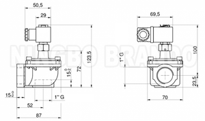 Ae1822b 1 ”स्क्रू कनेक्शन छोटे शरीर पल्स जेट वाल्व के लिए छोटे शरीर पल्स जेट वाल्व वाल्व - Product Image 2